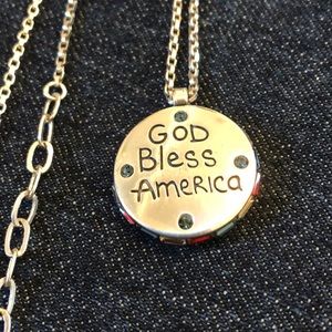Brighton GOD Bless America Necklace